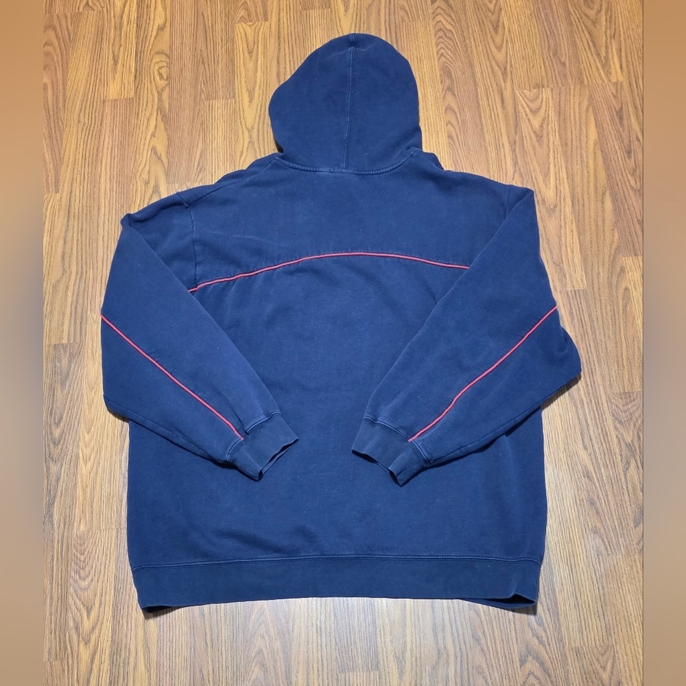 Vintage Reebok Montreal Canadiens NHL Hoodie Mens 2XL Navy Red Stripe Hockey E1 - Picture 6 of 7